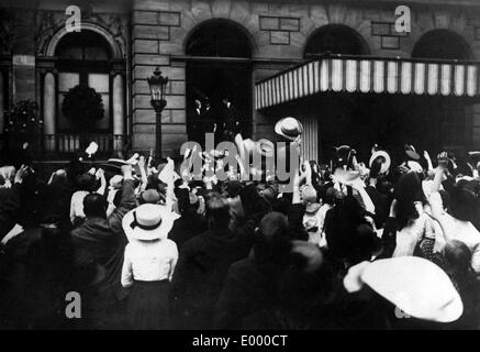 Proklamation einer Sieg Nachricht, 1914 Stockfoto