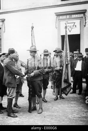 Ankunft der ersten amerikanischen Truppen in Paris, 1917 Stockfoto