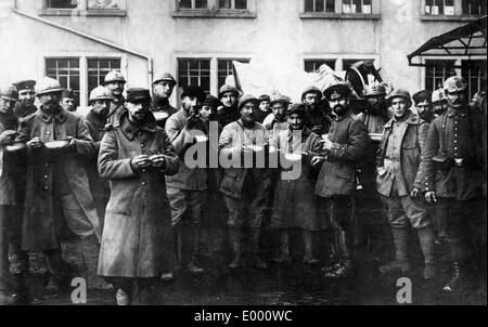 Französische Kriegsgefangene aus Hartmannsweilerkopf, 1916 Stockfoto