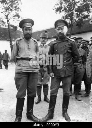 Gefangenen russischen Offiziere in Ungarn, 1914 Stockfoto