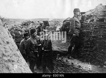 Türkische Truppen während der deutsch-österreichischen Offensive in Galizien, 1917 Stockfoto