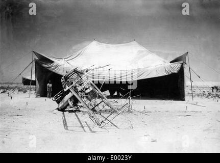 Gebrannte deutsche Jagdflugzeug, 1917 Stockfoto