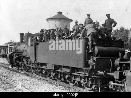 Deutscher Truppentransport 1914 Stockfoto