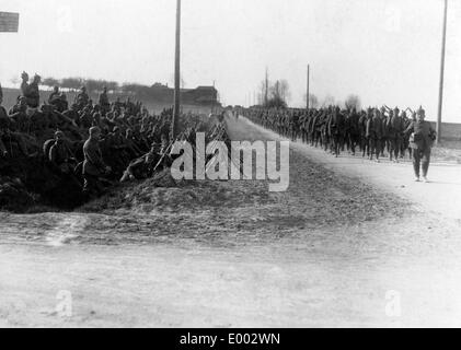 Truppe Eachange an der Westfront 1914 Stockfoto