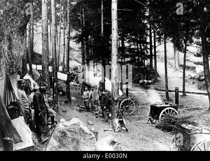 Französische Lager in den Vogesen, 1916 Stockfoto