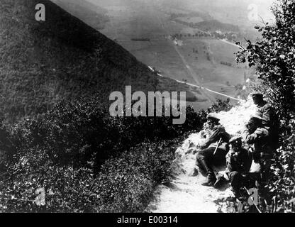 Beobachtung der deutschen Soldaten in den Vogesen, 1915 Stockfoto