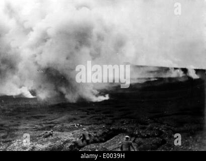 Gasangriff in der Nähe von Verdun, 1916 Stockfoto