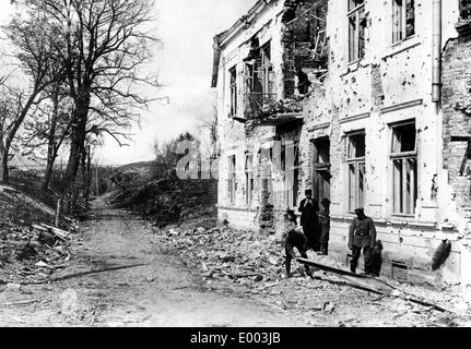 Häuser in Gorlice in Galizien, 1915 Stockfoto