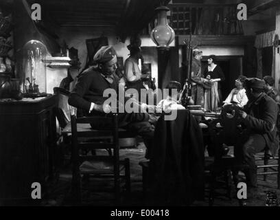 Deutsche Soldaten in einem Viertel an der Westfront 1918 Stockfoto