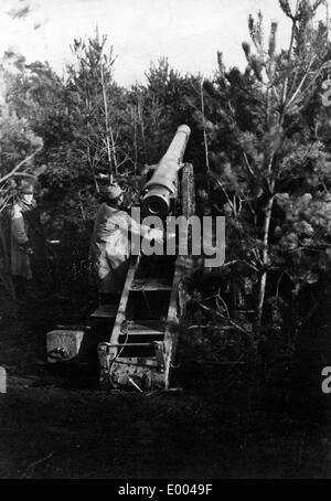 Österreichischen Kanone in Polen, 1915 Stockfoto