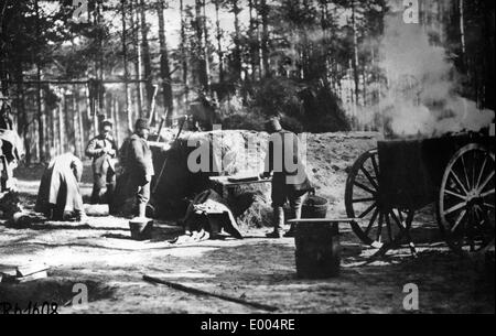 Russische Feldküche im ersten Weltkrieg Stockfoto