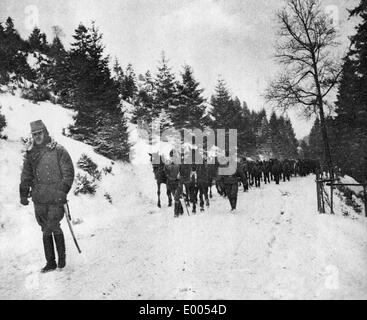 Austro-ungarische Truppen in den Karpaten, 1915 Stockfoto