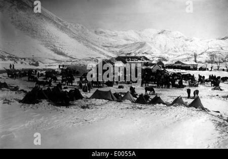 Österreich-ungarischen Truppen Camp in Montenegro, 1916 Stockfoto