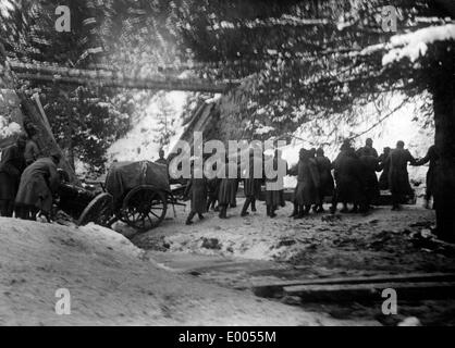 Austro-ungarische Truppen in den montenegrinischen Bergen, 1916 Stockfoto