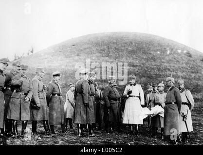 General von Falkenhayn mit Generalleutnant von Morgen und Feldmarschall Erzherzog Friedrich Stockfoto