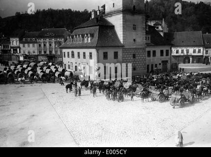 Ungarische Truppen in Brasov, 1916 Stockfoto