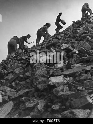 Stehlen Kohle im Ruhrgebiet, 1945-1949 Stockfoto