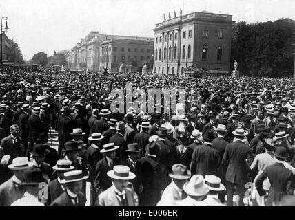 Militärparade in Berlin, 1914 Stockfoto