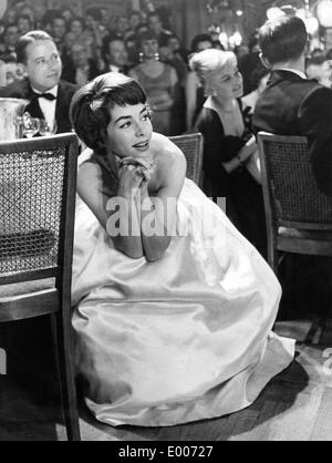 Marianne Koch bei der bal Paré in München, 1958 Stockfoto