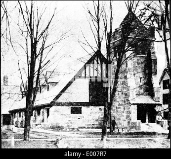 Unitarische Kirche, Washington Street, Keene, NH Stockfoto