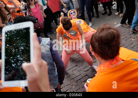 Königinnentag wird Königstag Stockfoto