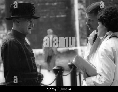 Ein Yeoman Warder in London, 1967 Stockfoto