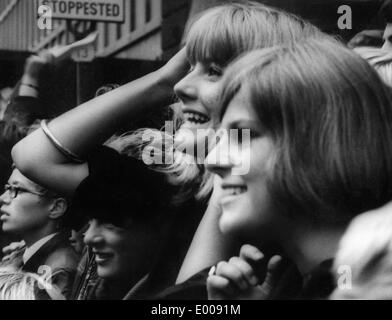 Fans der Beatles in Kopenhagen, 1964 Stockfoto