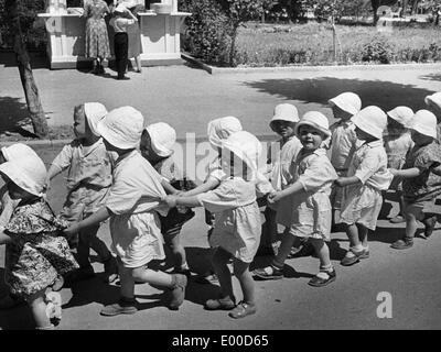 Kindergartenkinder in der UdSSR, 1960 Stockfoto