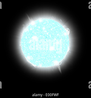 Ein Künstler Darstellung eines blauen Zwerg-Sterns. Stockfoto