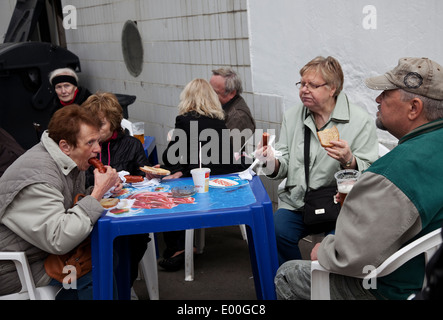 Tschechische Kommunisten feiern 1.Mai, kommunistischen Urlaub in Prags Vystaviste Stockfoto