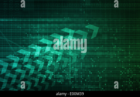 Digital Security-Branche durch die Online-Daten-Kunst Stockfoto