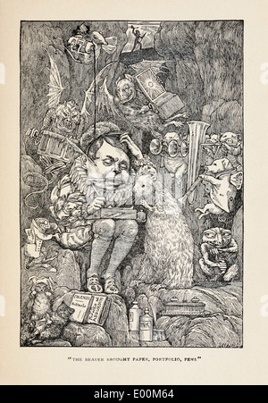 Henry Holiday (1839-1927) Illustration aus Carrolls "die Jagd des Snark – eine Agonie in acht Fits'published im Jahre 1876 Stockfoto