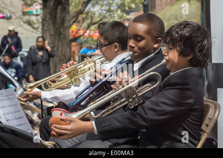 Musiker von Lincoln Center Middle School Jazz Academy Stockfoto