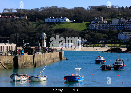 St Ives Hafen in Cornwall Stockfoto