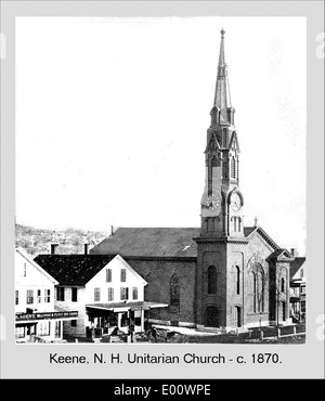 Unitarian Church, Main Street, Keene New Hampshire Stockfoto