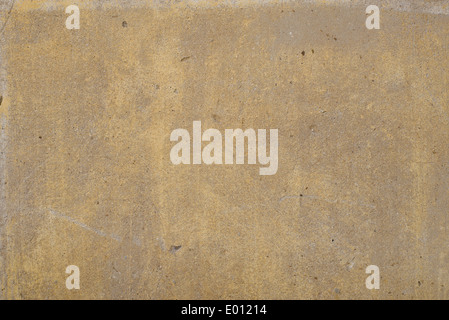 alte Wand Hintergrund, Senf gelb Lichtwand, Betonmauer, verwittert und alt. Stockfoto