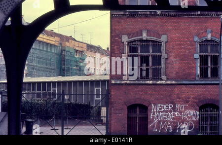 Wandmalerei in Kreuzberg, Berlin, 1981 Stockfoto