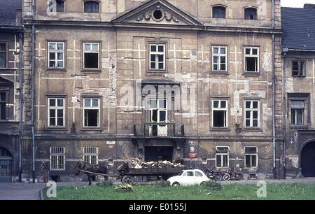 Haus und einen Fiat 500 in Warschau, 1970 Stockfoto