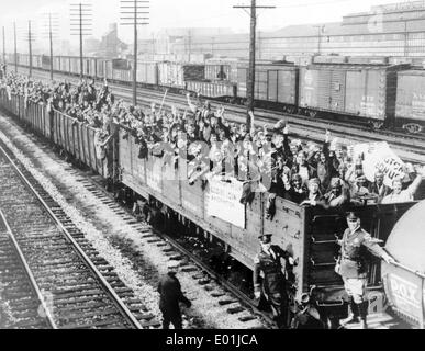 Weltwirtschaftskrise: Bonus-Demonstranten in Detroit, 1932 Stockfoto