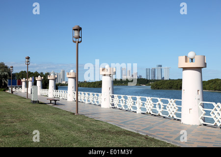 Corniche in Abu Dhabi, Vereinigte Arabische Emirate Stockfoto