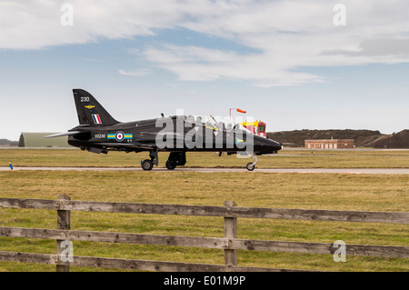 BAE Hawk im Tal Flugplatz Anglesey Nordwales Stockfoto