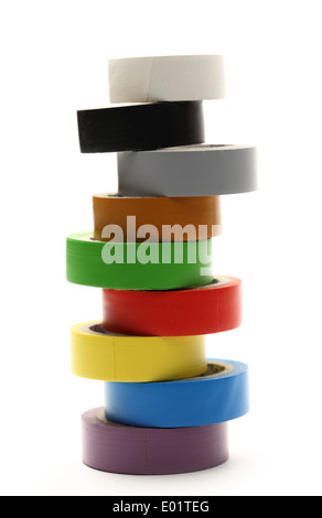 Klebeband auf dem weißen Hintergrund Stockfoto