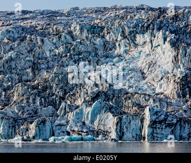 Eis-Wände, Gletscherlagune Jökulsárlón, Breidamerkurjokull Gletscher, Vatnajökull-Eiskappe, Island. Stockfoto