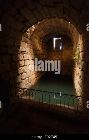 Zisterne im Alcazaba in Merida, Badajoz, Extremadura, Spanien, Europa Stockfoto