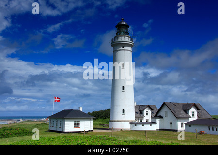 Leuchtturm Hirtshals, Rand der Nordsee, Dänemark Stockfoto