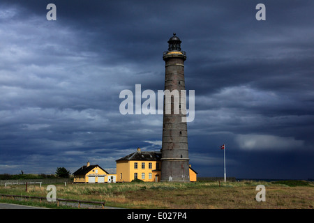Foto von Skagen zum Leuchtturm, im Naturpark an der Mündung des Nord- und Ostsee, Dänemark Stockfoto