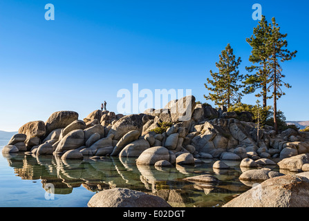 Am schönen Sand Harbor in Lake Tahoe. Stockfoto