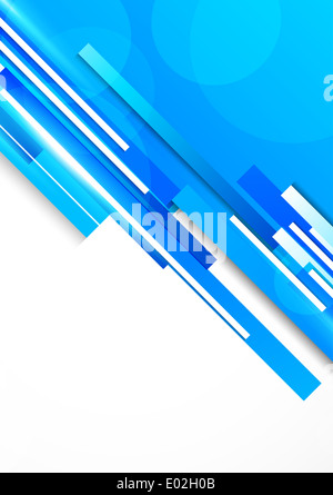 Hintergrund mit blauen Linien. Abstrakte farbige Abbildung Stockfoto