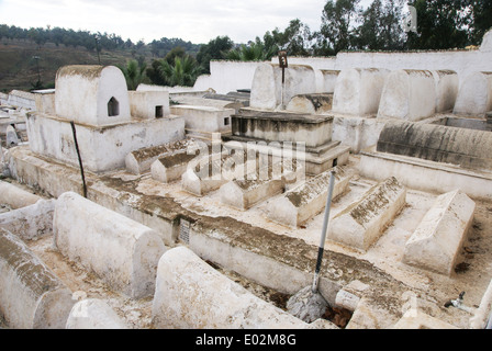 Der jüdische Friedhof in Fes, Marokko Stockfoto