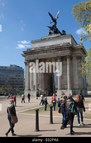 Wellington Arch Ar Hyde Park Corner, London. Stockfoto